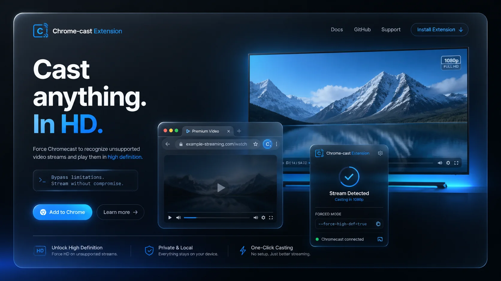 Chrome-cast Extension hero